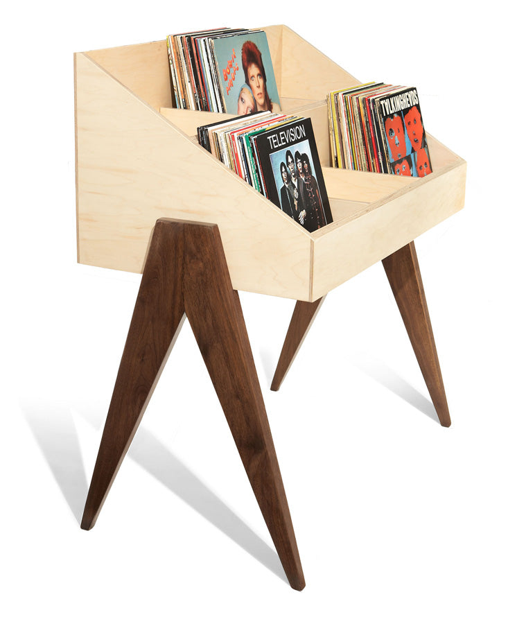 Atocha Design Record Stand holds up to 300 LPs.