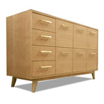 Elegant LP storage cabinet with artisan wood craftsmanship