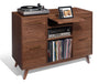 The slide-out shelf allows room for digital devices to plug directly into your system.
